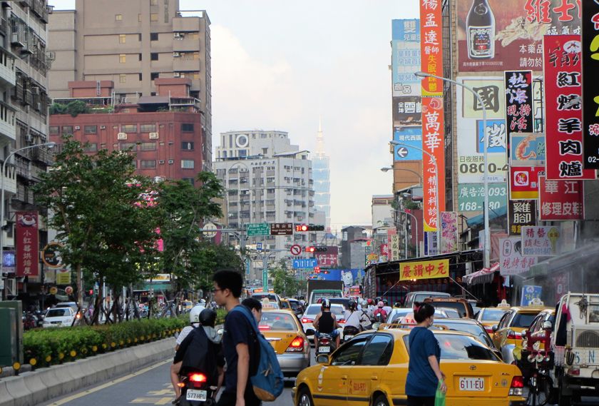 Taiwan reis Taipei straatbeeld