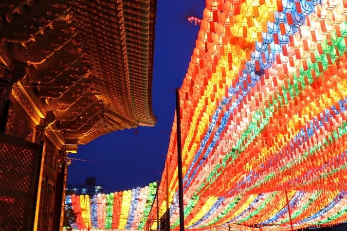 Zuid-Korea Seoul Jogyesa buddha's birthday