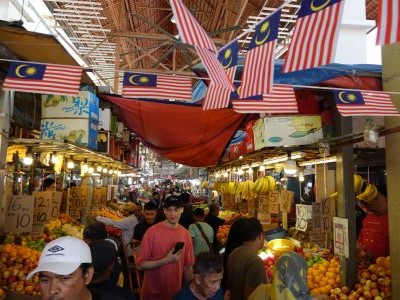 Maleisie Borneo Fruit Markt